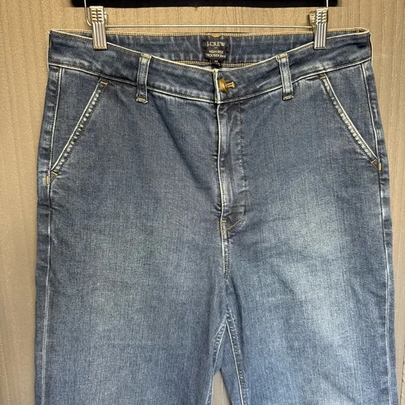 J. Crew Denim High Rise Trouser Jean Size 30 - Picture 3 of 9